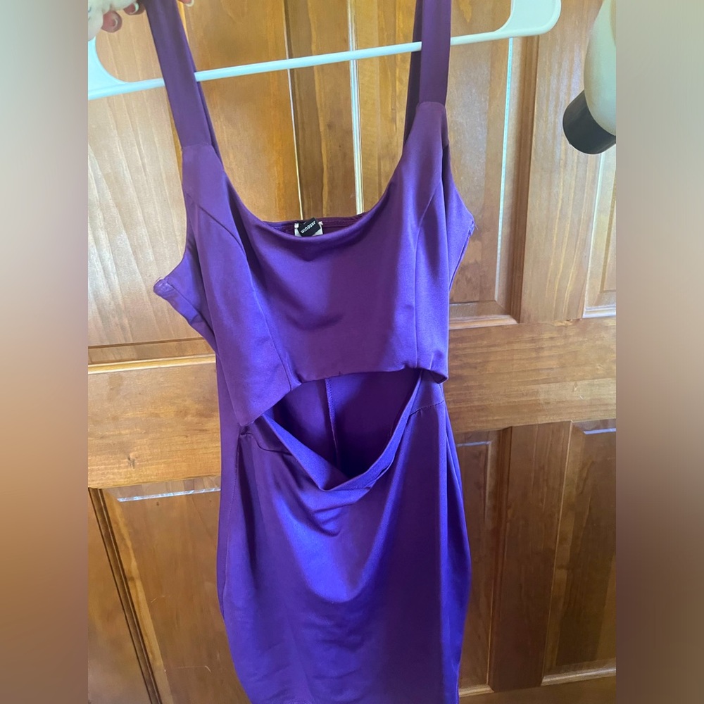 Purple cut out dress